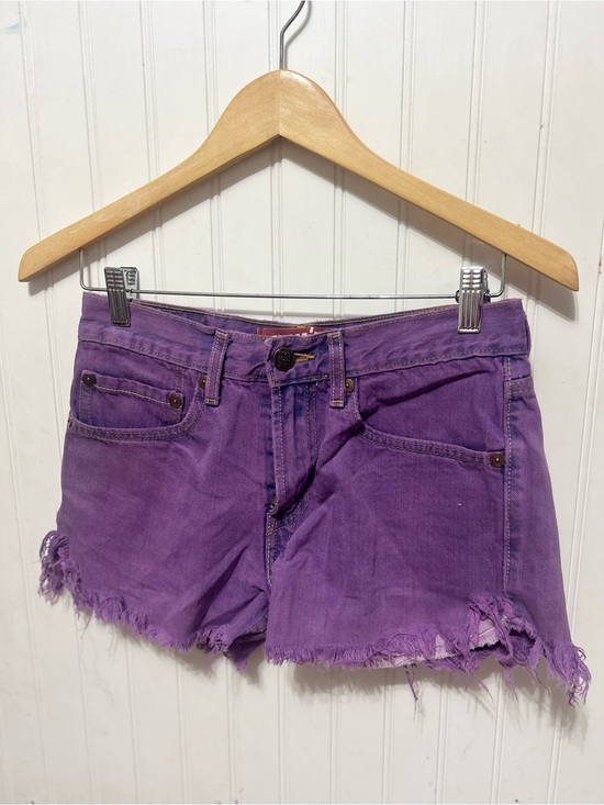 Levi's Pants - Levi's Red Tab, Purple Frayed Denim Cutoff Shorts - 28
